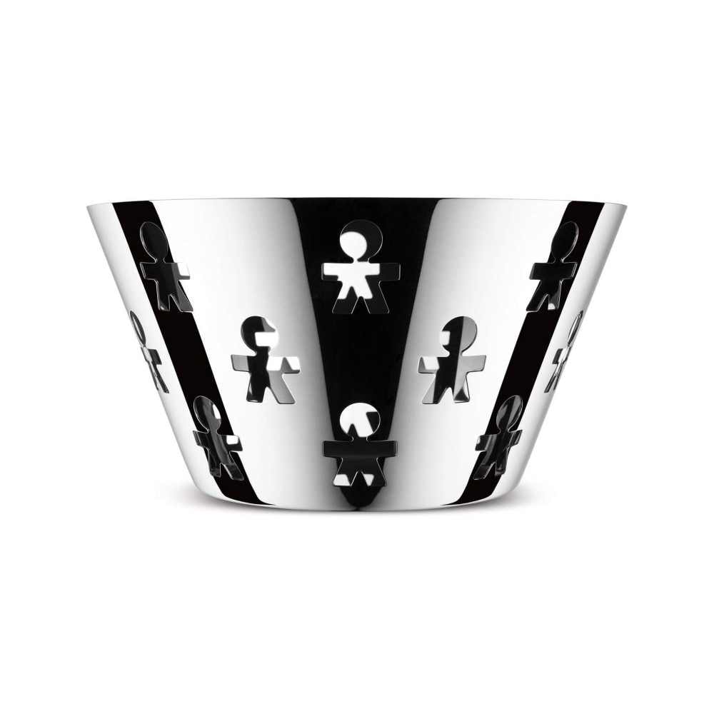 girotondo, obstschale/-korb aus chromstahl, alessi