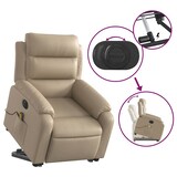 thumbnail of vidaXL Massagesessel mit Aufstehhilfe Elektrisch Cappuccino Kunstleder