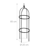 thumbnail of Relaxdays Rankhilfe Obelisk, 2er Set, 85 cm hoch, Ranksäule für Kletterpflanzen, Metall, freistehend, Rosenturm, schwarz