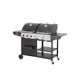 thumbnail of Tarrington House 3 Hauptbrenner Gas- und Holzkohle-Kombigrill, Grillfläche 42 x 44 cm, fahrbar, Schutzabdeckung, Stahl, schwarz