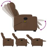 thumbnail of vidaXL Massagesessel mit Aufstehhilfe Braun Stoff