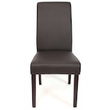 thumbnail of Set van 2 eetkamerstoelen Keukenstoel Stoel M37 ~ kunstleer mat, bruin, donkere poten
