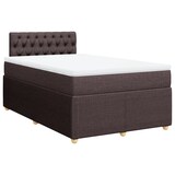 thumbnail of vidaXL Boxspringbett mit Matratze Dunkelbraun 120x190 cm Stoff