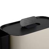 thumbnail of SVITA MLT2X30 Prullenbak pedaalemmer afvalbak 60l 2 compartimenten vrijstaand met deksel inclusief binnenemmer taupe