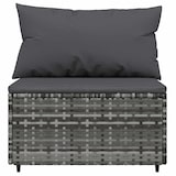 thumbnail of vidaXL 4-tlg. Garten-Lounge-Set mit Kissen Grau Poly Rattan
