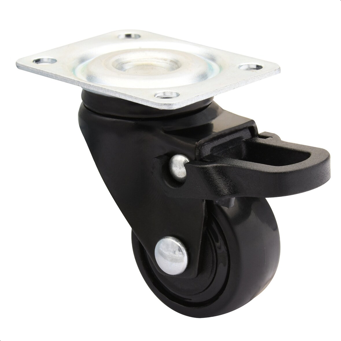 WAGNER Design - 3C Lenkrolle soft mit Bremse - Durchmesser Ø 25 mm, schwarz, Tragkraft 12 kg- 01232701