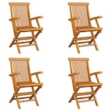 thumbnail of Chaises Pliables De Jardin Lot De 4 Bois De Teck Solide