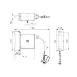 thumbnail of Geschlossener Schlauchaufroller zur Wandmontage Edelstahl 5m