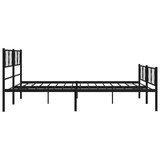 thumbnail of vidaXL Bedframe met hoofd- en voeteneinde metaal zwart 193x203 cm