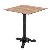 thumbnail of Table bistrot de jardin carrée inclinable 60 cm 4 places chêne