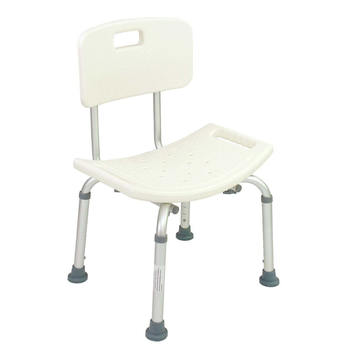 Duschstuhl mit Rückenlehne 8 fach höhenverstellbar 39-53cm Anti Rutsch Sitzfläche