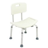 thumbnail of Duschstuhl mit Rückenlehne 8 fach höhenverstellbar 39-53cm Anti Rutsch Sitzfläche