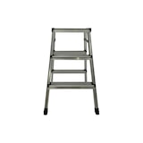 thumbnail of Aluminium opvouwladder met 3 sporten, zilverkleurig, 59x39x60 cm, 7house