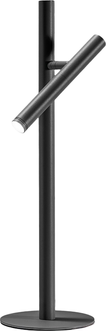 Gealuce GLS Tischleuchte aus mattschwarzem Aluminium – 5,4 W LED-Licht mit Dimmfunktion, 3000 K, 25° Abstrahlwinkel, Schutzart IP20, modernes minimali