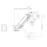 thumbnail of KIMEX - Bras moniteur PC 13''-27'' pour rail de fixation Slatwall