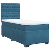thumbnail of vidaXL Boxspringbett mit Matratze Blau 80x200 cm Samt