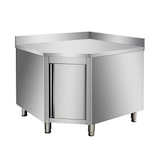 thumbnail of Skyrainbow Arbeitsschrank aus Edelstahl, mit Aufkantung, Eckmodul 700er Bautiefe