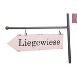 thumbnail of Gartenschild Wegweiser, 8 Planken beschriftet, Eisenschild, Metallschild 125 cm hoch