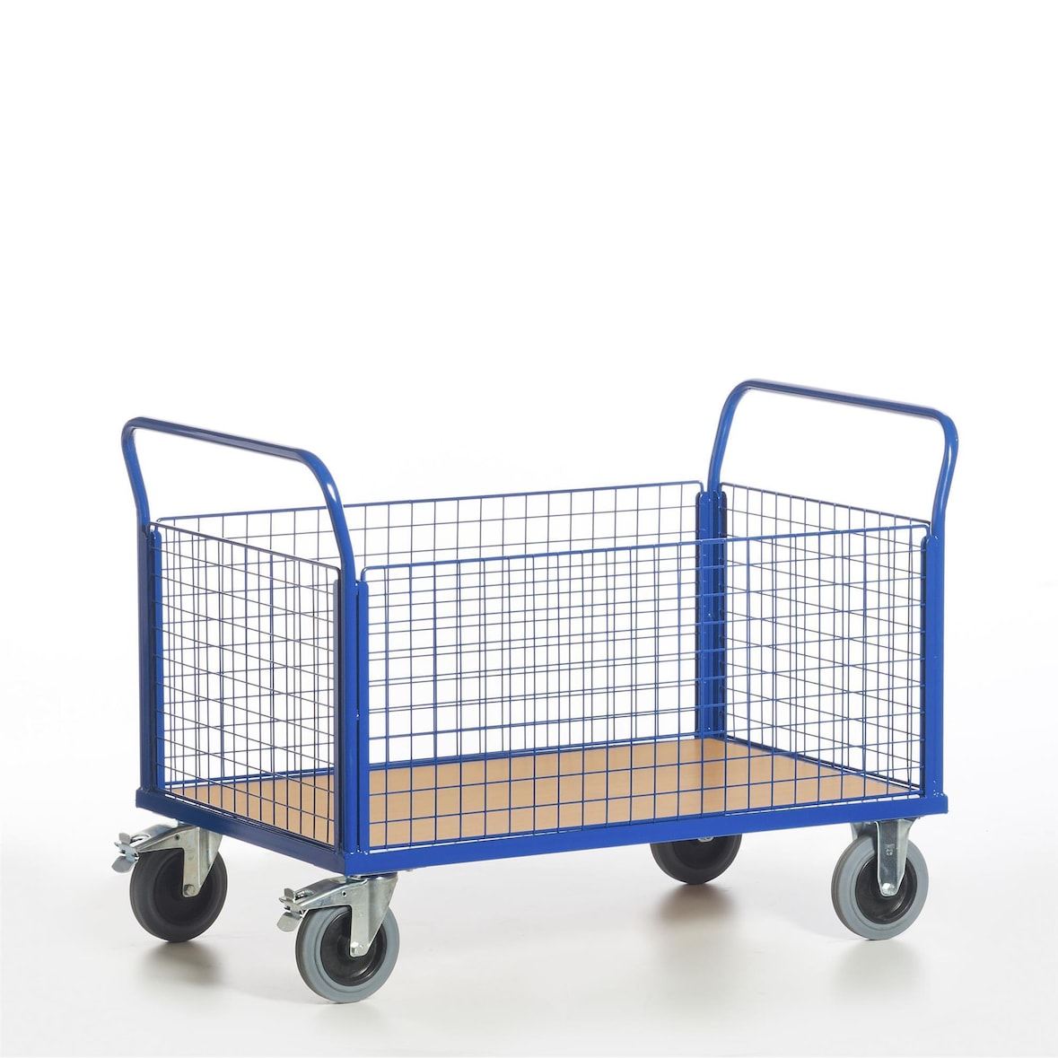 Rollcart Gitter-Vierrandwagen 02-6116, Ladefläche 1000x570mm, Tragkraft: 600 kg, blau