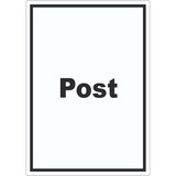 thumbnail of Post Aufkleber mit Text Annahme Brief Paket hochkant A3 (297x420mm)