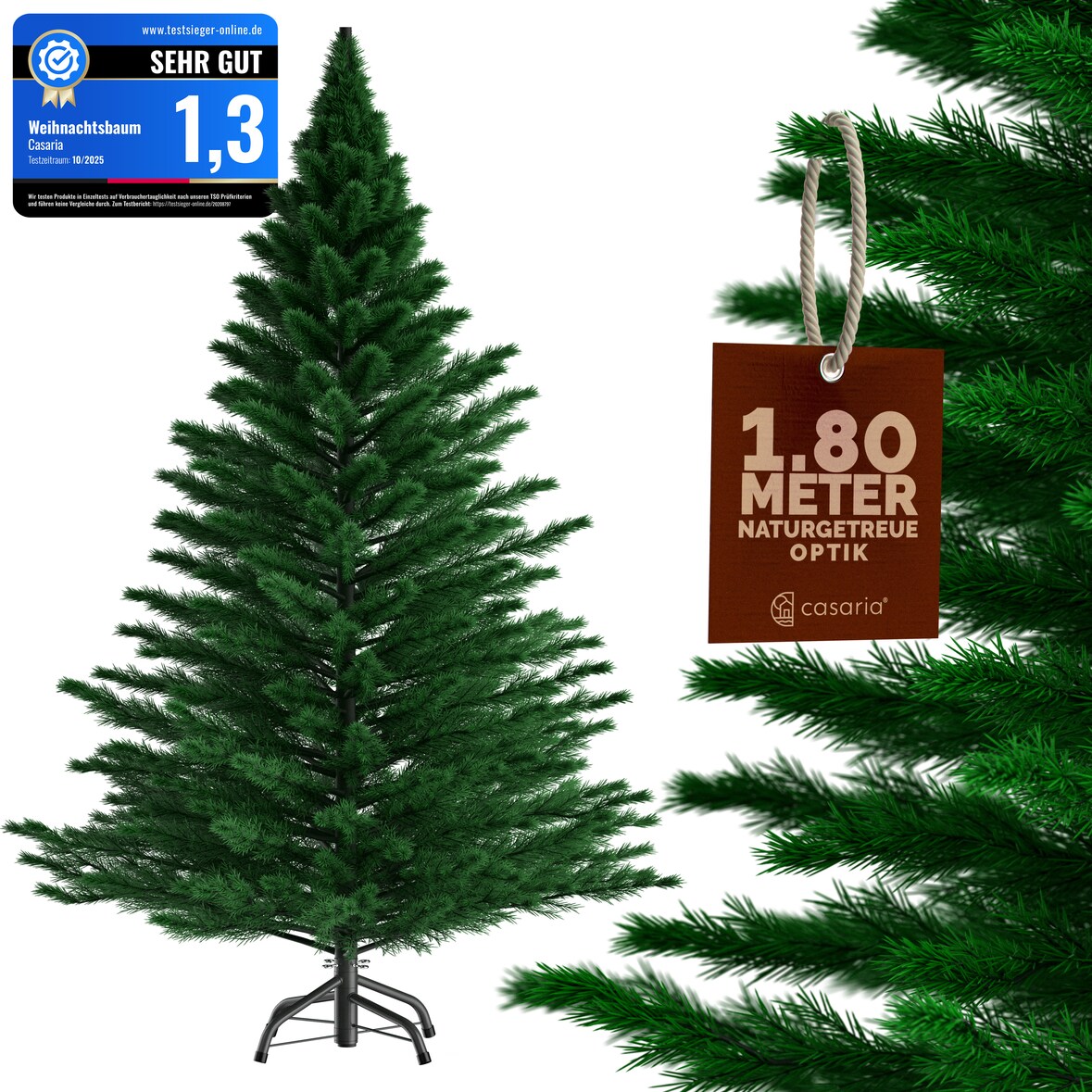 PE Weihnachtsbaum `Edeltanne` - 180 cm - 780 Spitzen