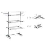 thumbnail of Kitchen Move Wäscheständer mit Zubehör EXTRA 22M 3 Ebenen Stahl Grau