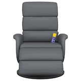 thumbnail of vidaXL Massagesessel mit Fußteil Grau Kunstleder