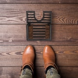 thumbnail of Relaxdays Schuhabstreifer, aus Gusseisen, mit Bürsten, Stiefelknecht, antikes Design, Außenbereich, Schuhputzer, schwarz