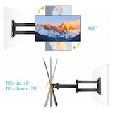 thumbnail of Suporte de montagem na parede para TV LCD LED Plasma Monitor Giratório 10" a 32" Inclinações 15º Medidas VESA 75mm X 75mm Ã 100mm X 100mm
