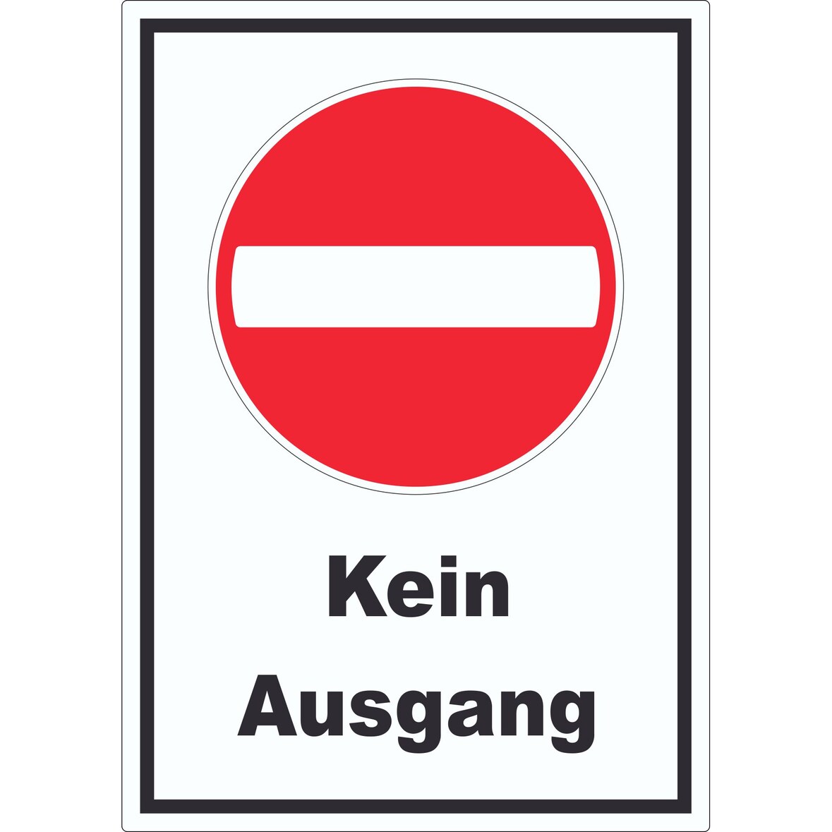 Kein Ausgang Aufkleber A9 (37x52mm)