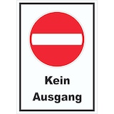 thumbnail of Kein Ausgang Aufkleber A9 (37x52mm)
