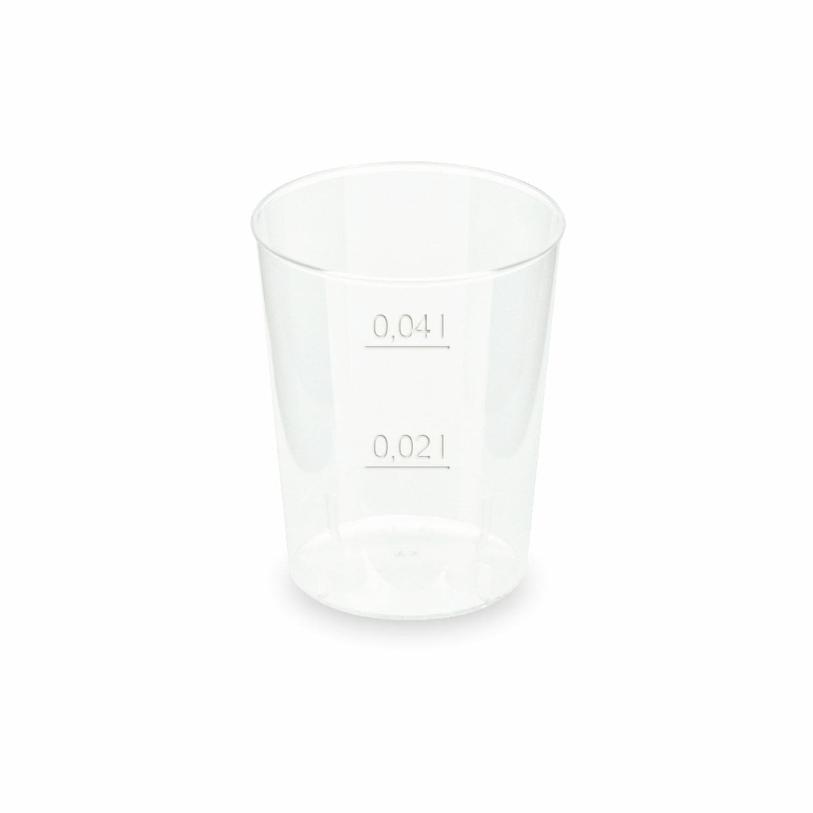 500x Mehrwegbecher Pfandbecher Shotglas Schnaps PP Eichstriche 2 cl 4 cl