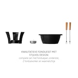 thumbnail of Boska Fondueset Party Mini - Fondue für Käsefondue - Mit teelicht - 300 ml - Spülmaschinenfester - Fonduetopf - Schwarz - Gusseisen