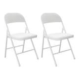 thumbnail of Pack 2 Sillas Blancas Plegables Premium Asiento y Respaldo Acolchado en Polipiel PU (78x45x45 cm)