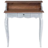 thumbnail of Bureau d'écriture avec tiroir Marron et blanc 80 x 40 x 92 cm Modèle Sirius Ombre