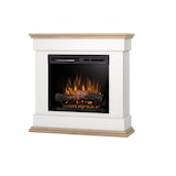 thumbnail of LENOX – Freistehender elektrischer LED-Kamin – 23 Zoll – Mattweiß / Helle Eiche – 93 x 90 x 29