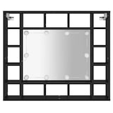 thumbnail of vidaXL Spiegelkast met LED-verlichting 91x15x76,5 cm zwart