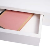 thumbnail of Wandregal HWC-H37, Schweberegal Wandboard Hängeregal Regal, Schublade Massiv-Holz 8x80x25cm ~ weiß