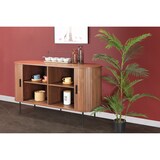 thumbnail of Möbilia Sideboard | 2 Schiebetüren | B 140 x T 40 x H 76 cm | walnuss – schwarz | 32020001 | Serie SIDEBOARD