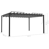 thumbnail of vidaXL Pergola mit Lamellendach 3x4 m Anthrazit Stoff und Aluminium