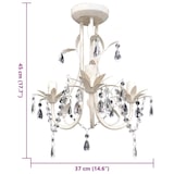 thumbnail of Kronleuchter Pendelleuchte Kristall Lampe Lüster Leuchte weiß