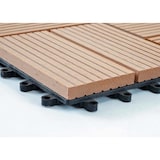 thumbnail of Pavimento in WPC Rodano, aspetto legno balcone/terrazza, 11x ciascuno 30x30cm = 1mq ~ Premium, quadrotti in teak
