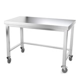 thumbnail of Table de travail en inox 1600 x 600 mm avec renfort sur roulettes PREMIUM / GOLDINOX