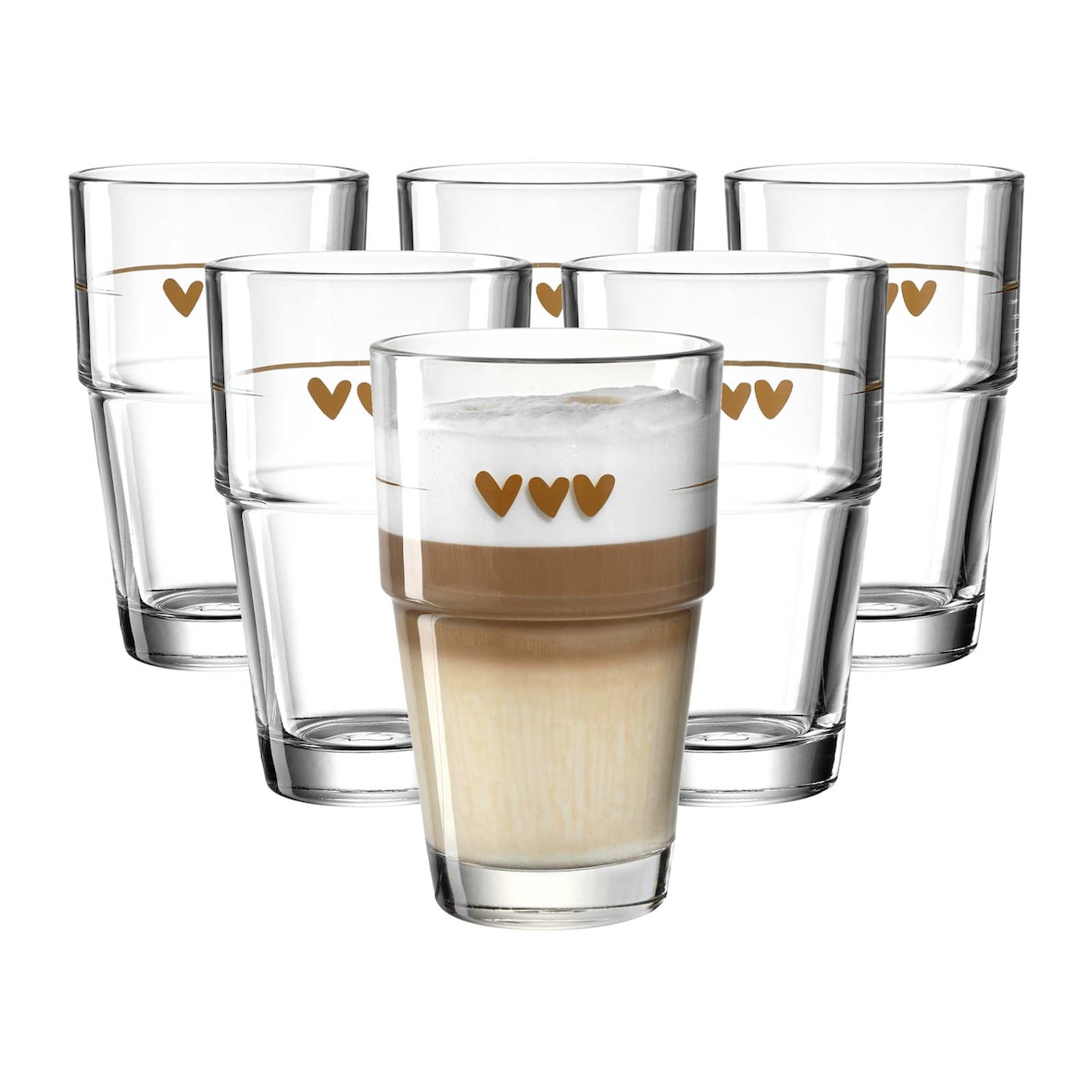 Leonardo SOLO Becher 410 ml Herzen 6er Set