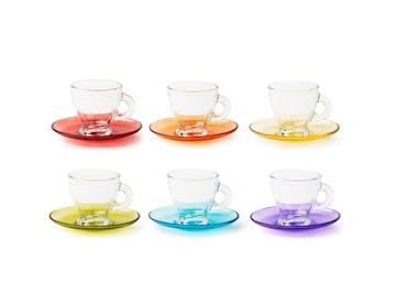 Excelsa set de 6 tazas de café Istanbul de vidrio 9 cl multicolor