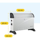 thumbnail of BRASQ Elektrische Convectorkachel - Verstelbare thermostaat - 750/1250/2000 watt - Verwarming - Wit