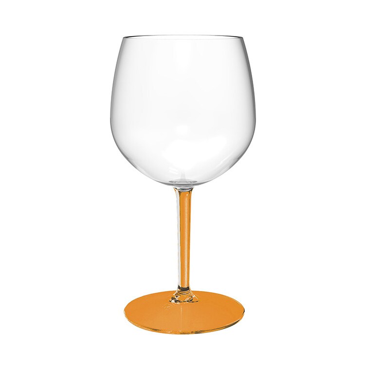 MONOUSO - Kelchglas Balloon Mehrweg Durable aus TT Fuß Orange 580ml (6 Stück)