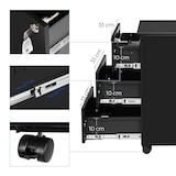 thumbnail of Helloshop26 - Caisson armoire de bureau mobile verrouillable avec 3 tiroirs rangement de documents papeterie préassemblé pour bureau 12_0004819
