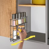 thumbnail of Verschiebbares Gewürzregal IN&OUT LAVA Serie von Metaltex. Ausführung Touch-Therm® Schwarz Farbe