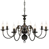 thumbnail of vidaXL Kroonluchter zwart metaal 8 x E14 lampen